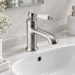 Aquanello Heritage Manor Klassischer nostalgischer Waschtischmischer aus Edelstahl NB-1001-HM